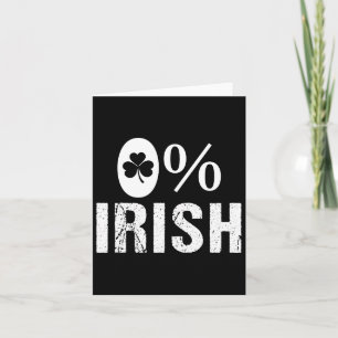 0 % Irish St patricks day Shamrock Klöver Family G Kort