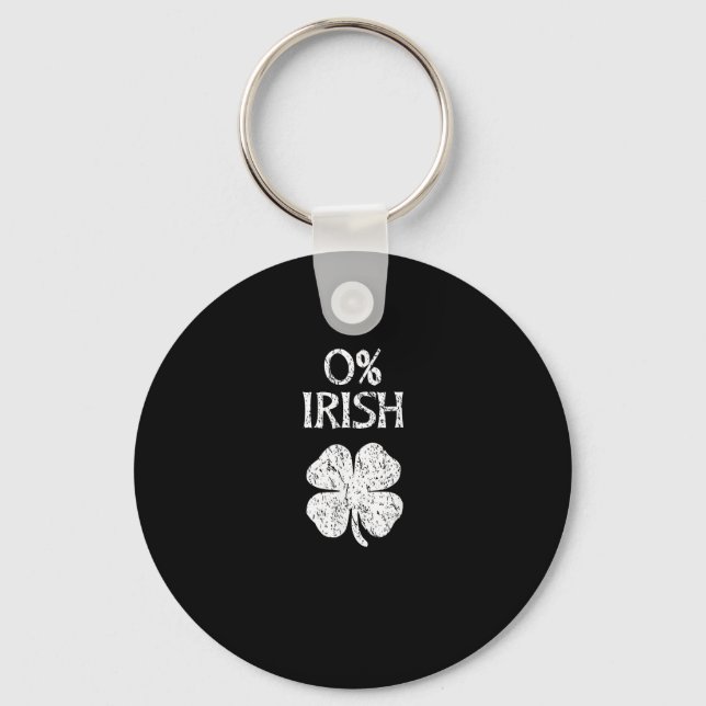 0 % Irish St. Patrick's Day Zero Percent Graphic T Nyckelring (Framsida)