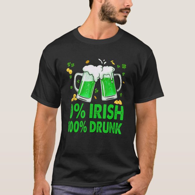 0 Irish With Funny Ansikte T Shirt (Framsida)