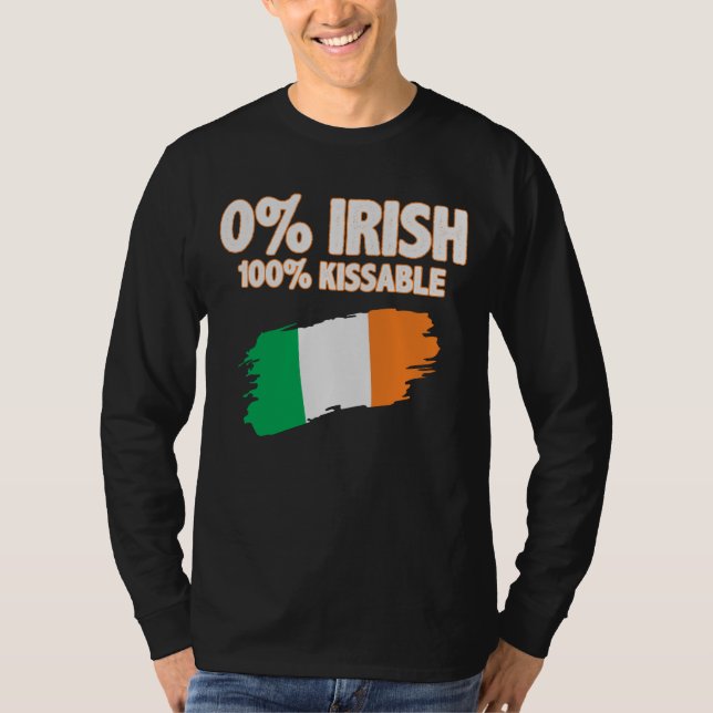 0 % irländare 100 % kissable t shirt (Framsida)
