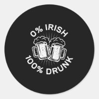 0 % irländare, 100 %, Saint patrick Dag 1