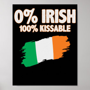 0% irländsk 100% kyssbar poster