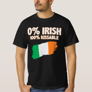 0% irländsk 100% kyssbar t shirt