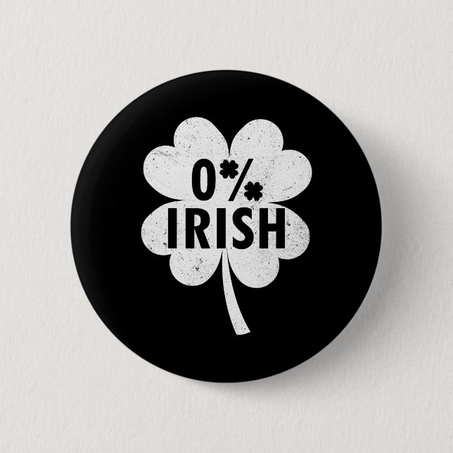0% irländsk Shamrock Lucky Charm St Patricks Knapp (Framsida)