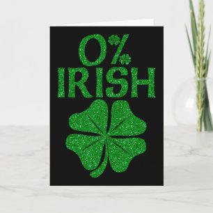 0% Irländsk Shamrock Lyckosam Talisman St Patricks Kort