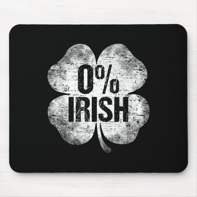 0% irländsk Shamrock St Patrick's Day Rollig Saint Musmatta (Framsidan)