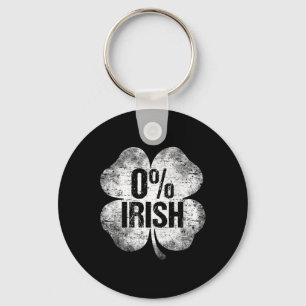 0% irländsk Shamrock St Patrick's Day Rollig Saint Nyckelring