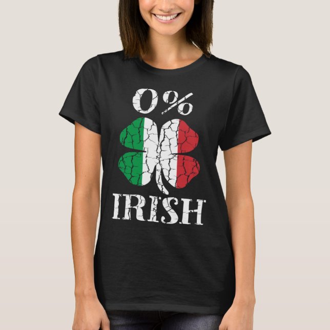 0 irländska irländska St Patrick s Day Shamrock Pa T Shirt (Framsida)