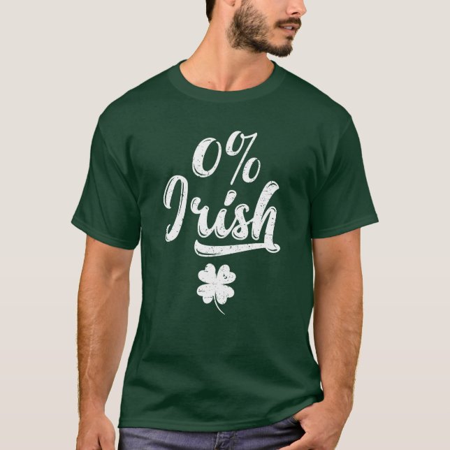0 % Irländska Saint patrick T Shirt (Framsida)