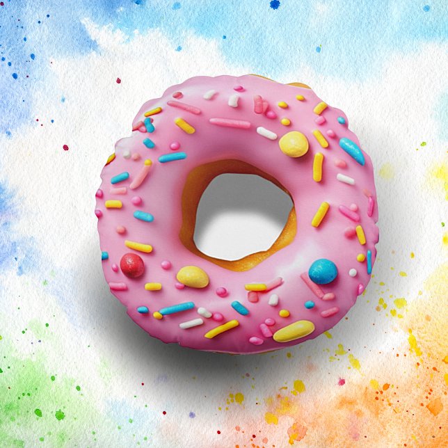 0 Kalorier Tjock-fria Delicious Donut Pillows Rund Kudde (Skapare uppladdad)