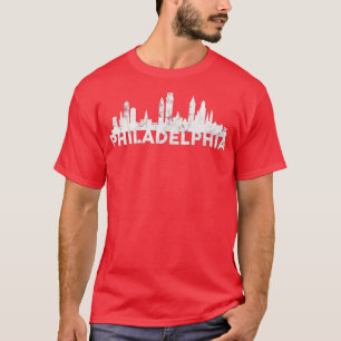 0 Kärlek Philadelphia Skyline Downtown Cityscape P T Shirt