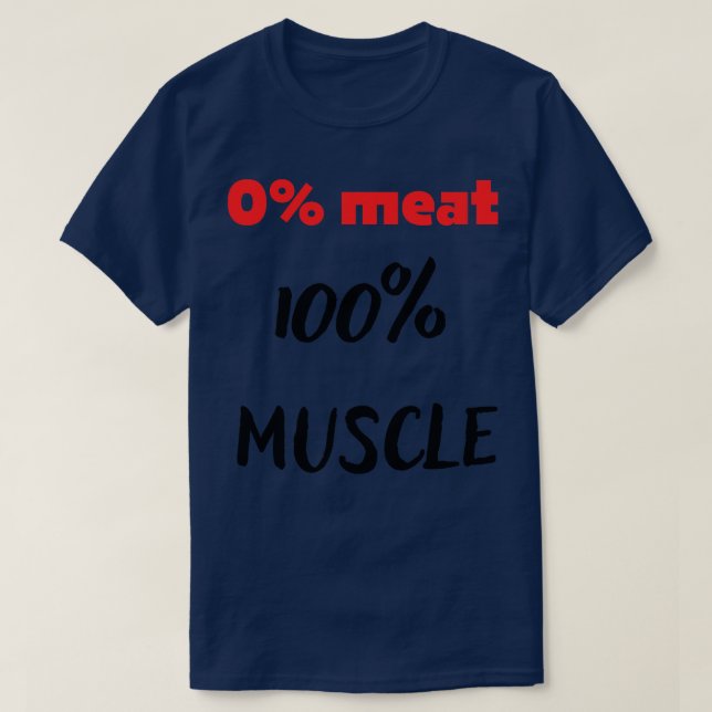 0 kött 100 muskel t shirt (Design framsida)