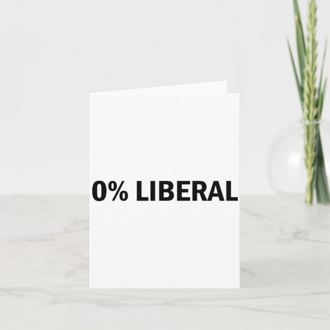 0% Liberal 0 Procent Liberal Roligt Konservativt S Kort (Framsida)
