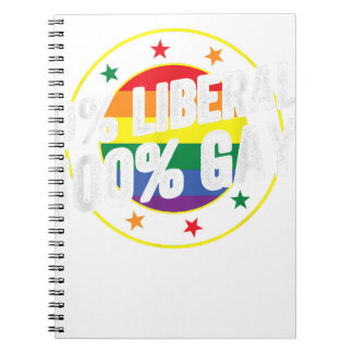 0 Liberal 100 Gay HBT-design för Konservativ Anteckningsbok