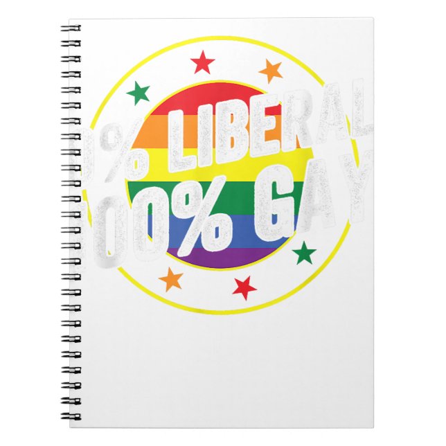 0 Liberal 100 Gay HBT-design för Konservativ Anteckningsbok (Framsidan)
