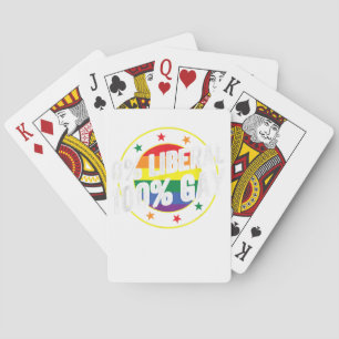 0 Liberal 100 Gay HBT-design för Konservativ Casinokort