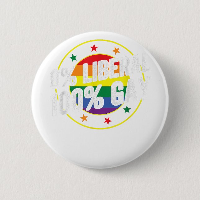 0 Liberal 100 Gay HBT-design för Konservativ Knapp (Framsida)