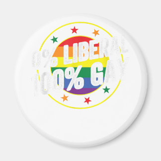 0 Liberal 100 Gay HBT-design för Konservativ Magnet
