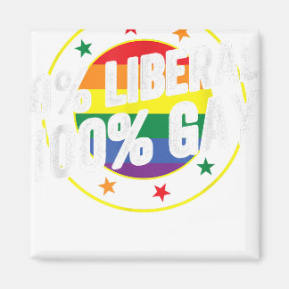 0 Liberal 100 Gay HBT-design för Konservativ Magnet