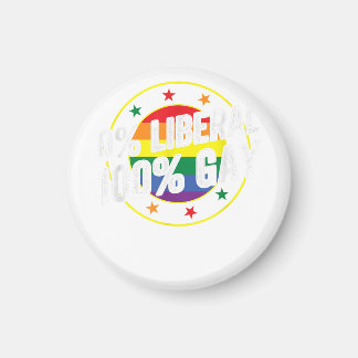 0 Liberal 100 Gay HBT-design för Konservativ Magnet