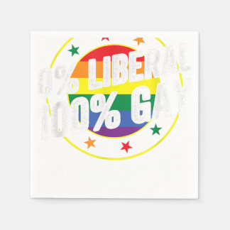 0 Liberal 100 Gay HBT-design för Konservativ Pappersservett