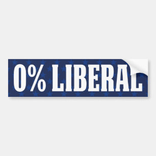 0 % liberal, anti-liberal anti-Biden Pro-trumma Bildekal