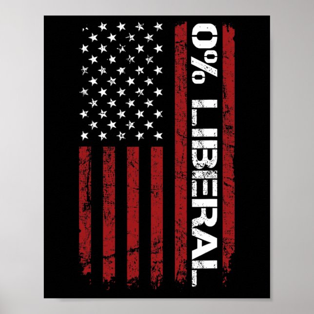 0% Liberal Noll Procent Anti Liberal - Rolig Repub Poster (Framsidan)