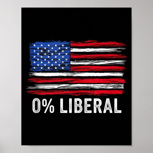 0% Liberal Zero Percent Anti Liberal Republican Ta Poster (Framsidan)