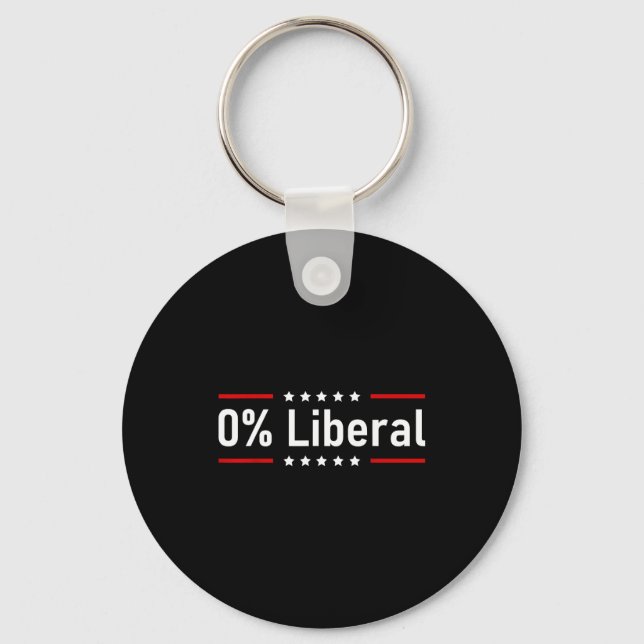 0% Liberal - Zero Percent Statement  Nyckelring (Framsida)