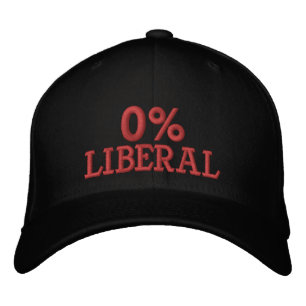 0 % liberalt, noll procent liberalt, antiliberalt broderad keps
