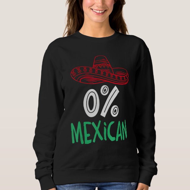 0 Mexican With Sombrero And Mustache For Cinco de  T Shirt (Framsida)