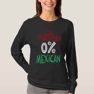 0 mexikan med sombrero och mustasch för Cinco de T Shirt
