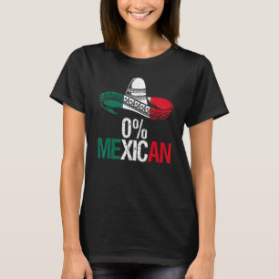 0 mexikan med sombrero och mustasch för Cinco de T Shirt