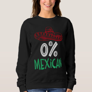 0 mexikan med sombrero och mustasch för Cinco de T Shirt