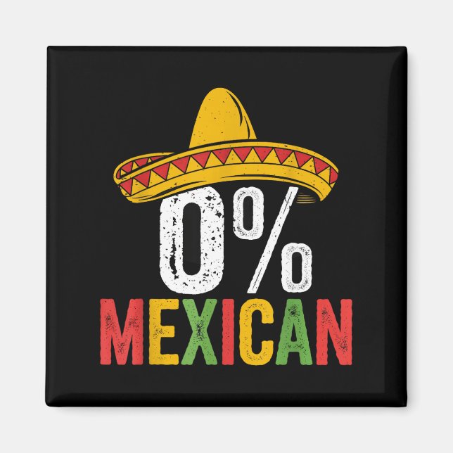 0% mexikansk cinco de mayo rolig sombrero fiesta 5 magnet (Framsidan)