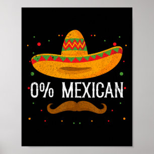 0 % mexikansk cinco De Mayo Sombrero Mexikanska Pa Poster
