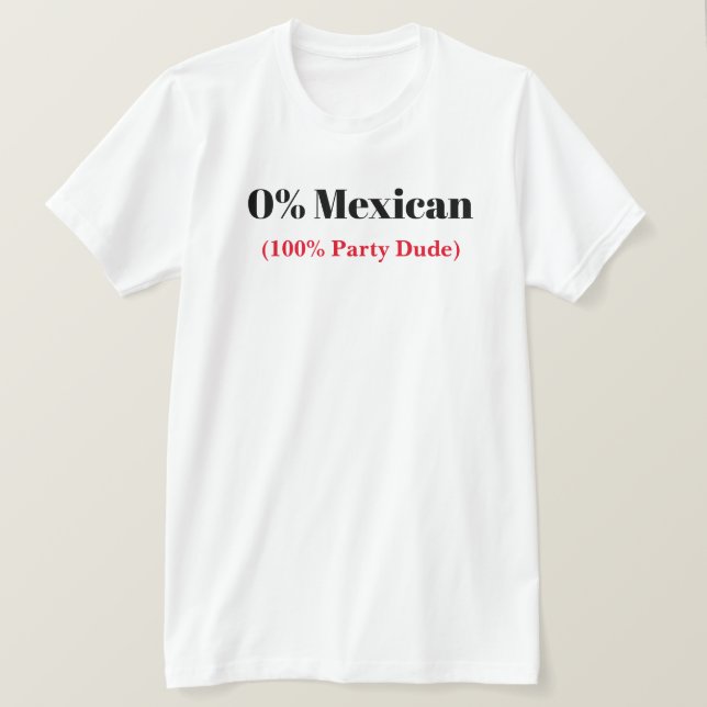 0 % mexikansk cinco de Mayo T-shirt (Design framsida)