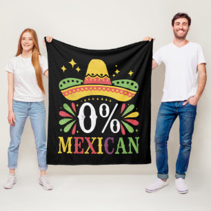 0% mexikansk noll procent rolig Cinco De Mayo Fleecefilt