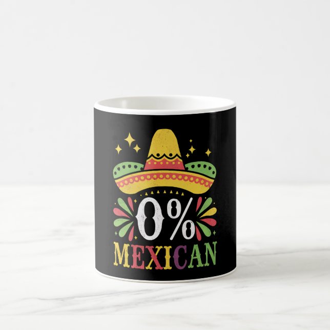 0% Mexikansk Noll Procent Rolig Cinco De Mayo Kaffemugg (Center)