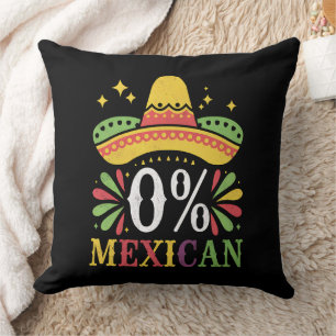 0% mexikansk noll procent rolig Cinco De Mayo Kudde