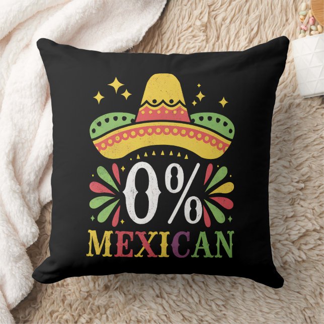 0% mexikansk noll procent rolig Cinco De Mayo Kudde (Filt)
