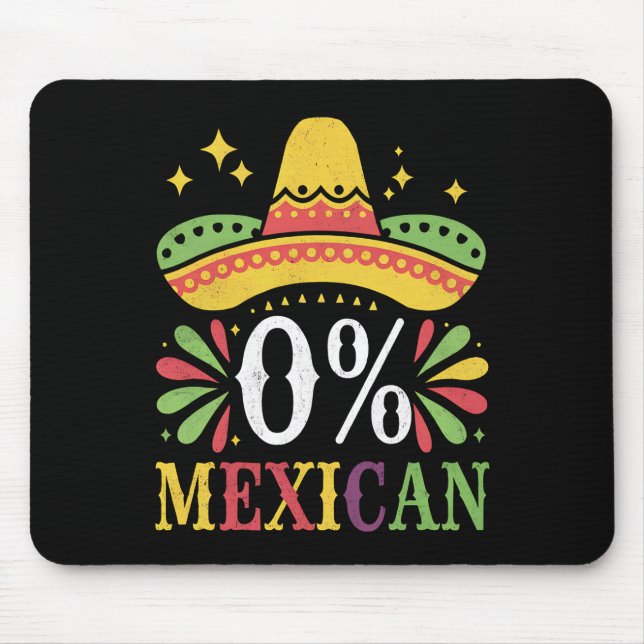 0% mexikansk noll procent rolig Cinco De Mayo Musmatta (Framsidan)