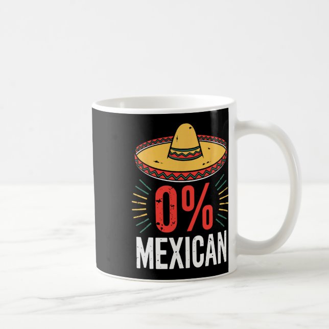 0 % mexikansk shirt Funny Manar Women Cinco De May Kaffemugg (Höger)