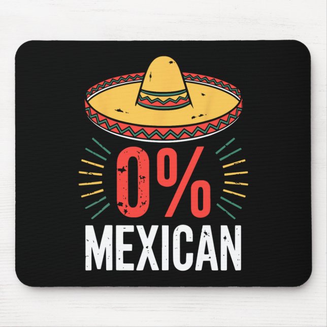 0 % mexikansk shirt Funny Manar Women Cinco De May Musmatta (Framsidan)