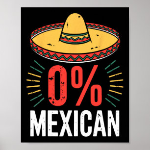 0 % mexikansk shirt Funny Manar Women Cinco De May Poster