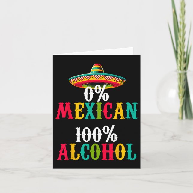 0 % mexikansk tequila Sombrero Cinco De Kort (Framsida)