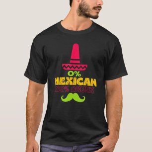0 mexikanska 100 Drunk Cinco De Mayo De Drinko T Shirt