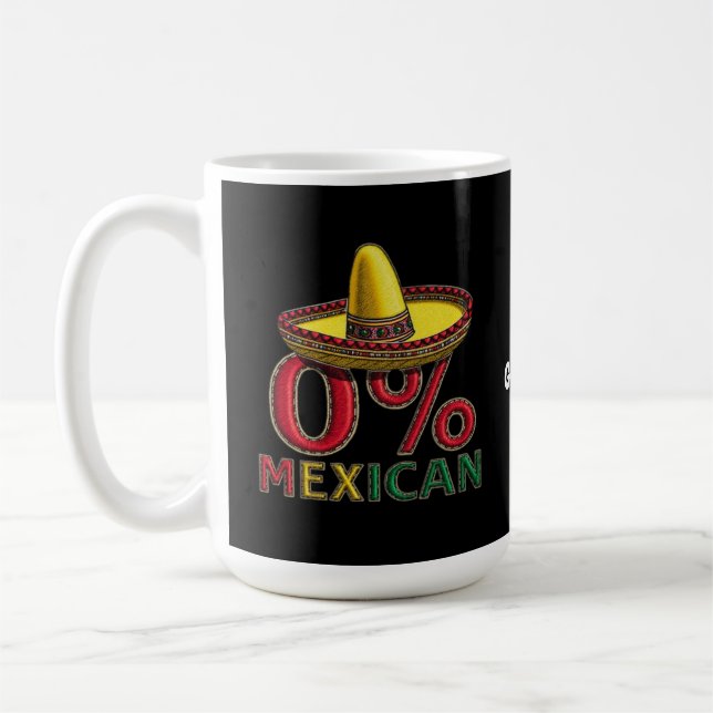 0 % mexikanskt Funny Cinco De Mayo-Superskoj Kaffemugg (Vänster)