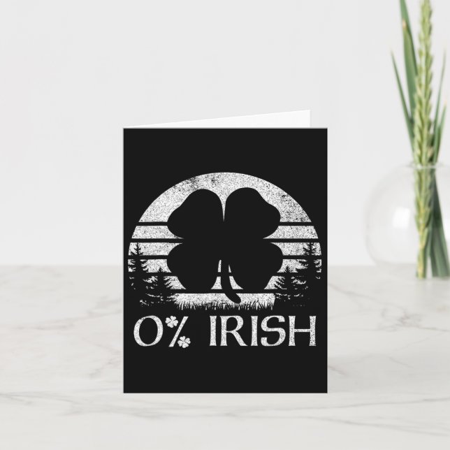 0 % noll procent irländskt St patricks day Kvinnor Kort (Framsida)