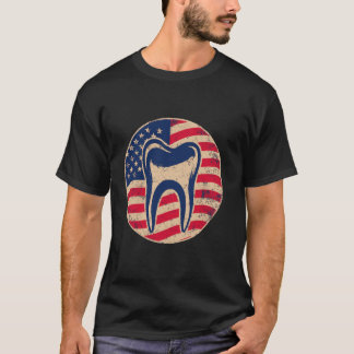 0 Pediatrisk Tandläkare Tandvård Patriotisk Tandlä T Shirt